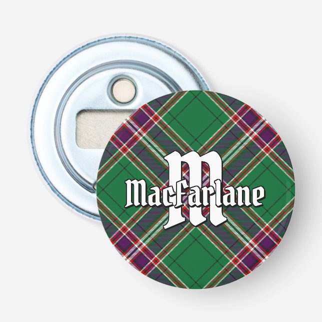 Clan MacFarlane Modern Hunting Tartan Bottle Opener (Front)