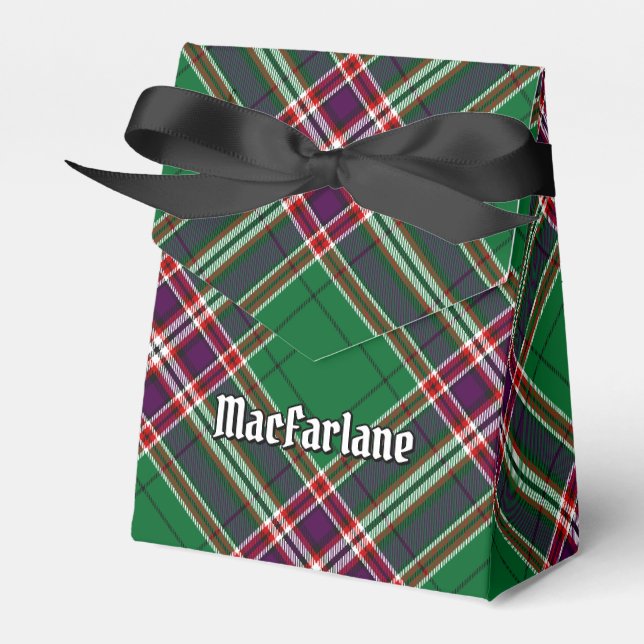 Clan MacFarlane Modern Hunting Tartan Favor Box (Front Side)