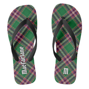 Clan MacFarlane Modern Hunting Tartan Flip Flops