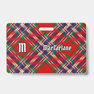 Clan MacFarlane Red Tartan Badge