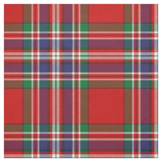 Clan MacFarlane Red Tartan Fabric (Swatch)