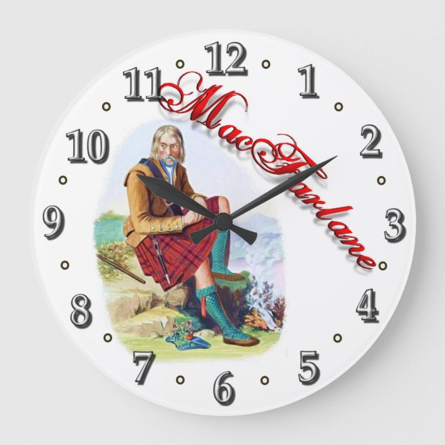 Clan MacFarlane Scottish Dream Clock (Front)