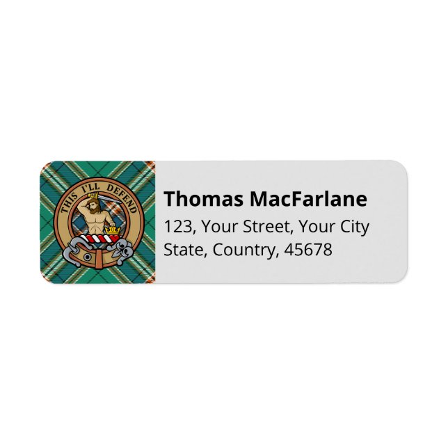 Clan MacFarlane Tartan de chasse antique (Devant)