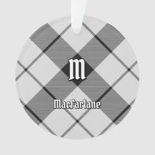 Clan MacFarlane Tartan noir et blanc