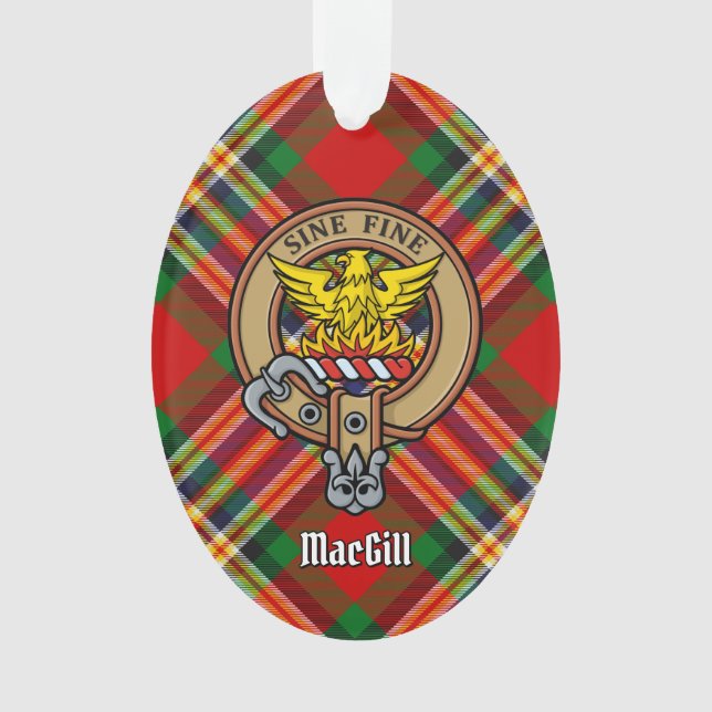 Clan MacGill Crest sur l'ornement du Tartan (devant)