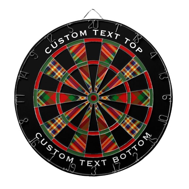 Clan MacGill Tartan Dart Board (Front)