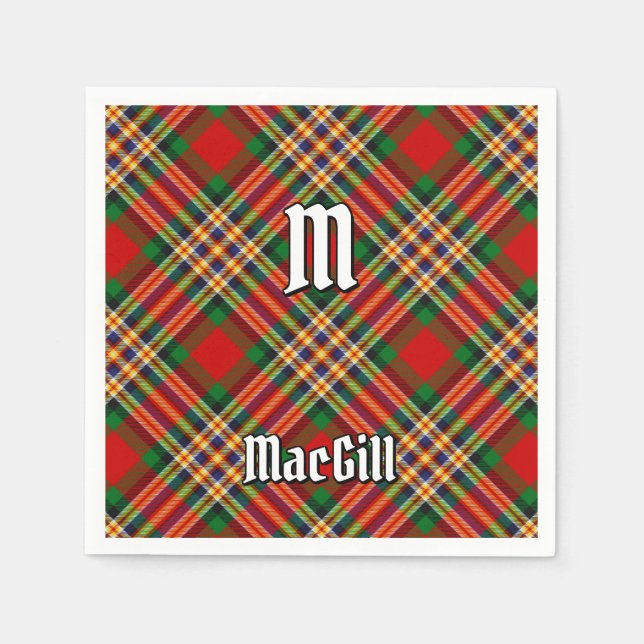 Clan MacGill Tartan Napkins (Front)