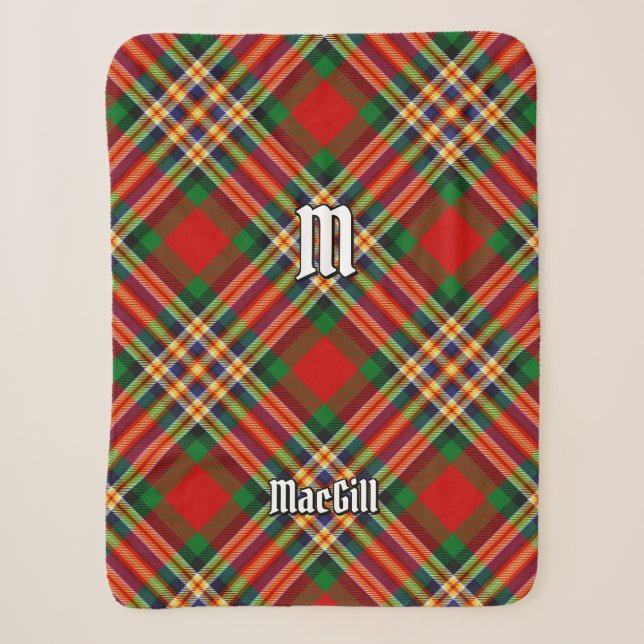 Clan MacGill Tartan Sherpa Blanket (Front)