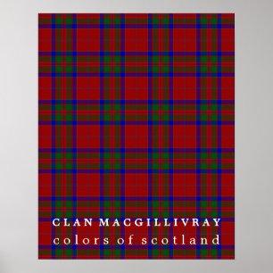 Clan MacGillivray Colours of Scotland Tartan Poster