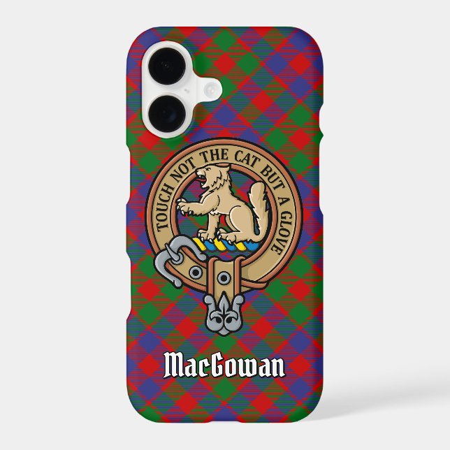 Clan MacGowan Crest over Tartan (Back)
