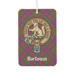Clan MacGowan Crest over Tartan Air Freshener