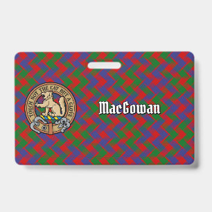 Clan MacGowan Crest over Tartan Badge