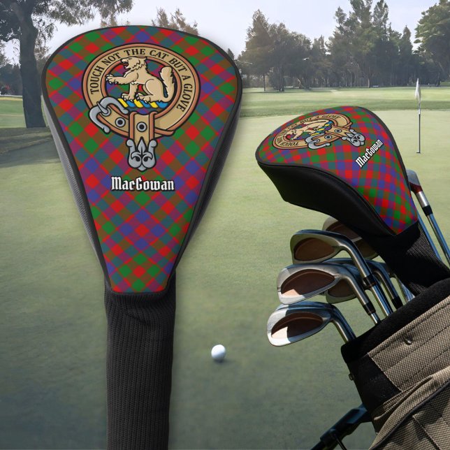 Clan MacGowan Crest over Tartan Golf Head Cover (Creator Uploaded)