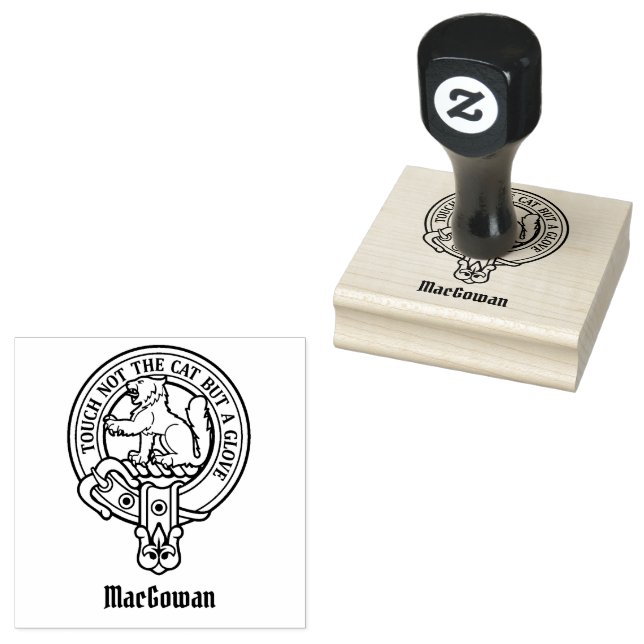 Clan MacGowan Crest Rubber Stamp (Stamped)