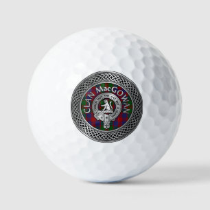 Clan MacGowan Crest & Tartan Knot Golf Balls