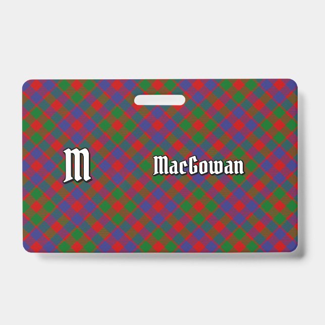Clan MacGowan Tartan Badge (Front)