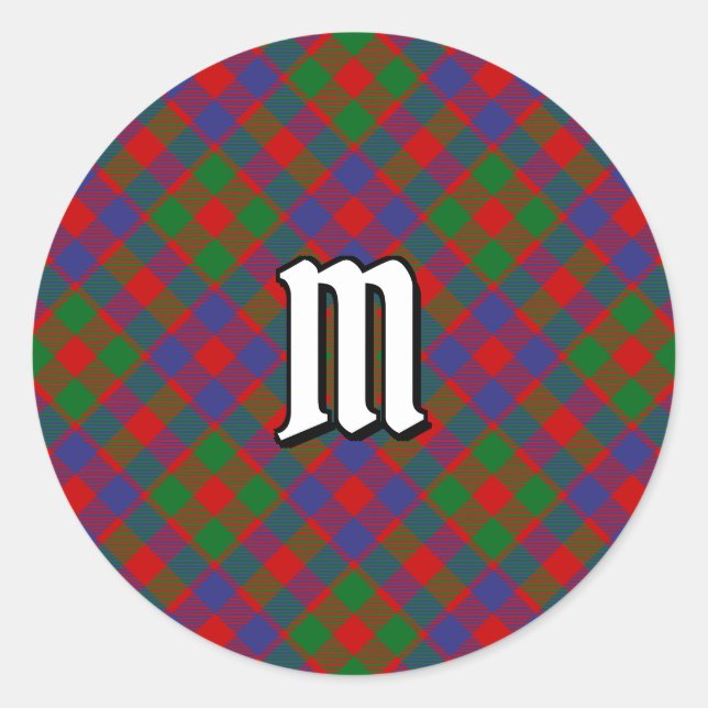 Clan MacGowan Tartan Classic Round Sticker (Front)