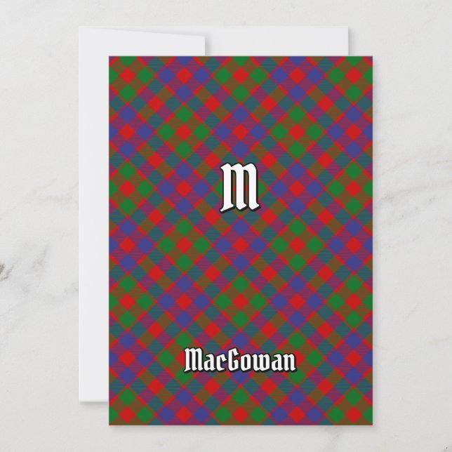 Clan MacGowan Tartan Invitation (Front)