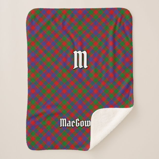 Clan MacGowan Tartan Sherpa Blanket (Front)