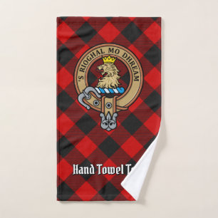 Clan MacGregor Crest over Rob Roy Tartan Bath Towel Set