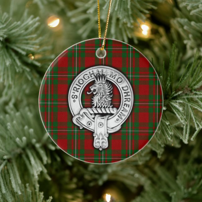 Clan MacGregor Crest & Tartan Ceramic Ornament (Tree)