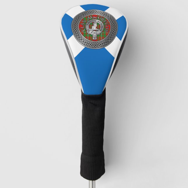 Clan MacGregor Crest & Tartan Knot Golf Head Cover (Front)