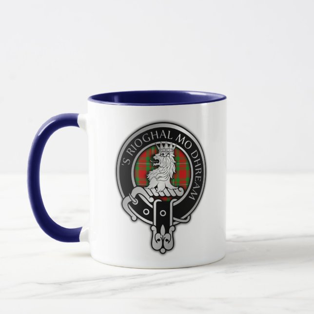 Clan MacGregor Crest & Tartan Mug (Gauche)