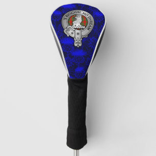 Clan MacGregor Crest & Tartan on Thistle Golf Head Cover