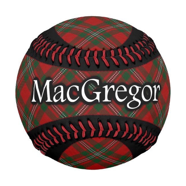Clan MacGregor Scottish Tartan Baseball (Front)