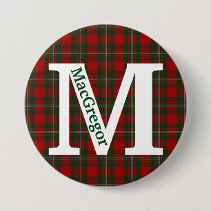Clan MacGregor Tartan Plaid Custom 3 Inch Round Button