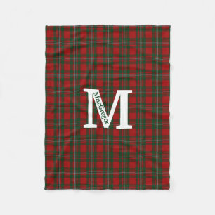 Clan MacGregor Tartan Plaid Custom Fleece Blanket