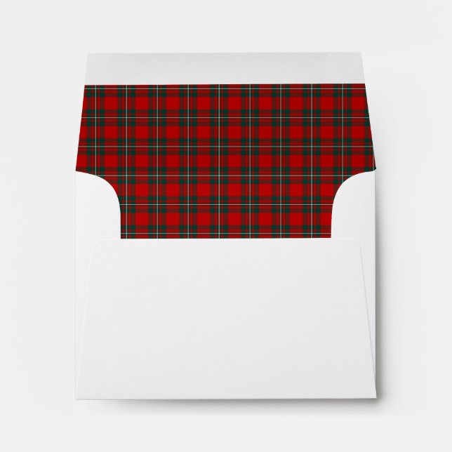 Clan MacGregor Tartan Red and Forest Green Plaid Envelope (Back (Bottom))