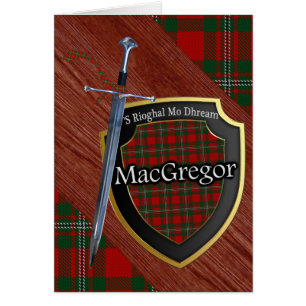 Clan MacGregor Tartan Scottish Shield & Sword