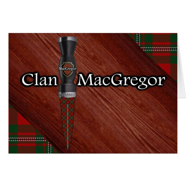 Clan MacGregor Tartan Sgian Dubh Blade (Front Horizontal)
