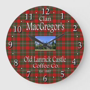Clan MacGregor's Old Lanrick Castle Coffee Co. Large Clock