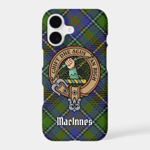 Clan MacInnes Crest over Tartan