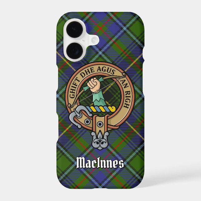 Clan MacInnes Crest over Tartan (Back)