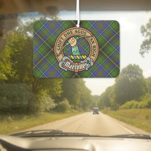 Clan MacInnes Crest over Tartan Air Freshener