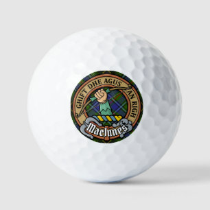 Clan MacInnes Crest over Tartan Golf Balls