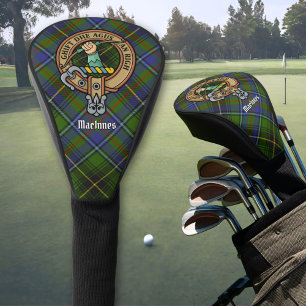 Clan MacInnes Crest over Tartan Golf Head Cover