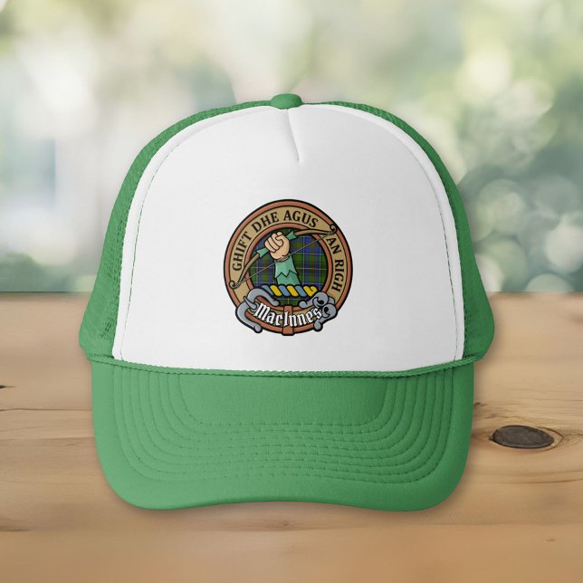 Clan MacInnes Crest over Tartan Trucker Hat (Creator Uploaded)
