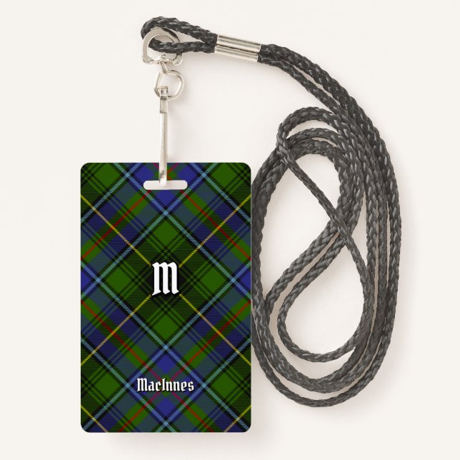 Clan MacInnes Tartan Badge (Front with Lanyard)