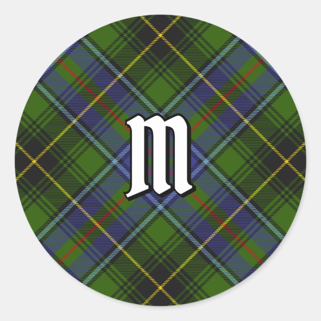 Clan MacInnes Tartan Classic Round Sticker (Front)