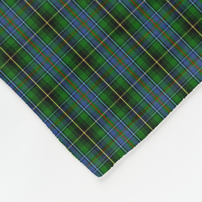 Clan MacInnes Tartan Fleece Blanket (Corner)