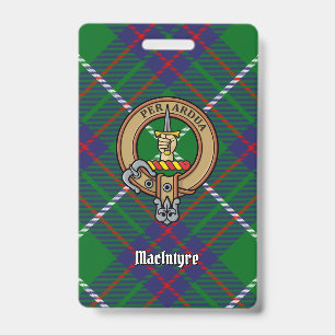 Clan MacIntyre Crest over Tartan Badge