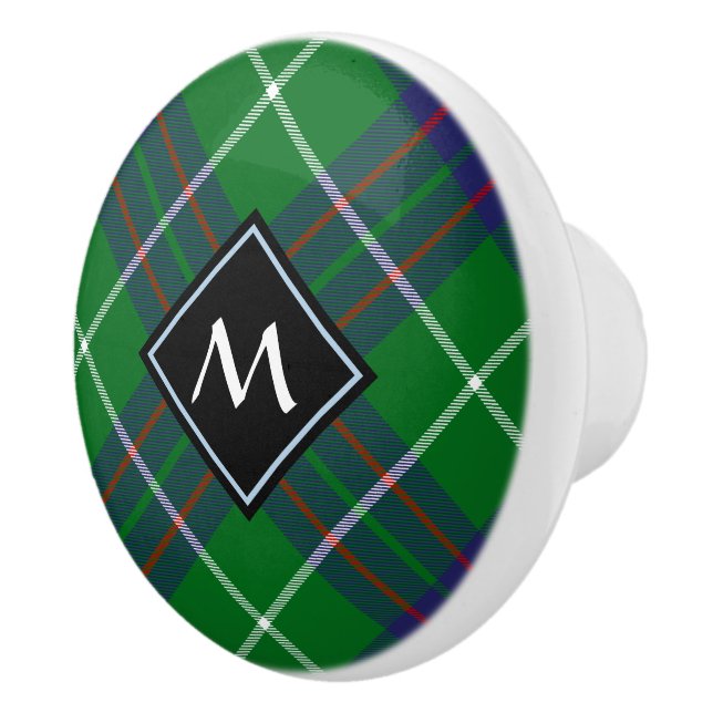 Clan MacIntyre Hunting Tartan Ceramic Knob (Right)