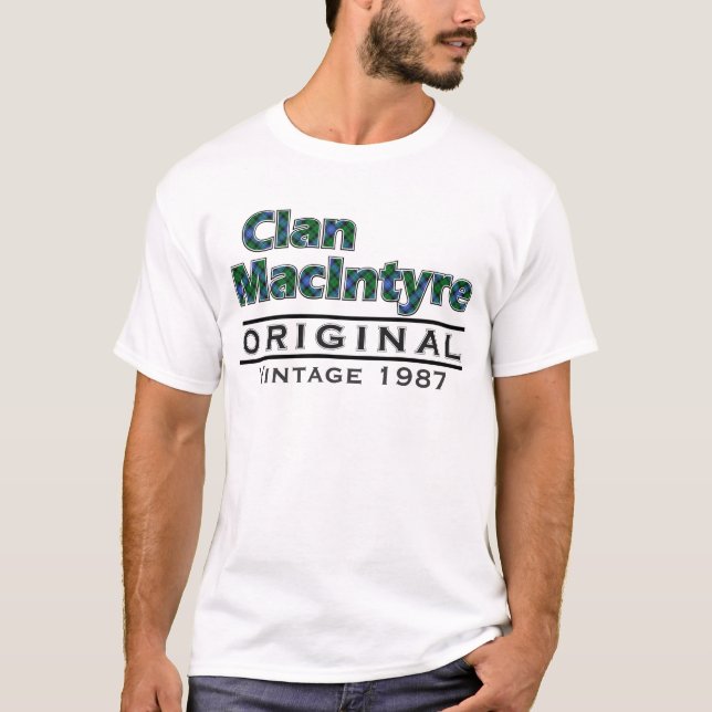 Clan MacIntyre Vintage Customize Your Birthyear T-Shirt (Front)