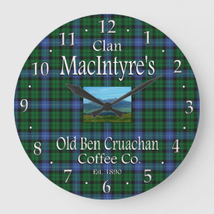 Clan MacIntyre's Old Ben Cruachan Coffee Co. Large Clock
