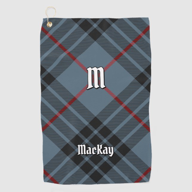 Clan MacKay Blue Tartan Golf Towel (Front)