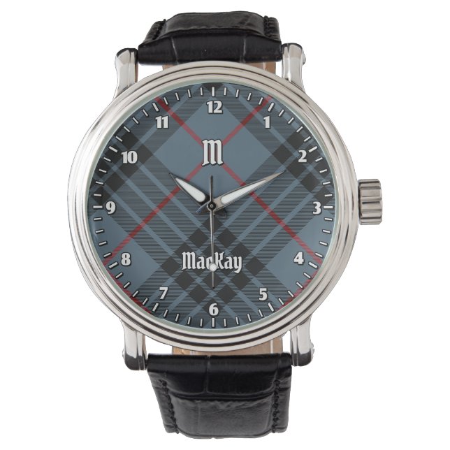 Clan MacKay Blue Tartan Watch (Front)